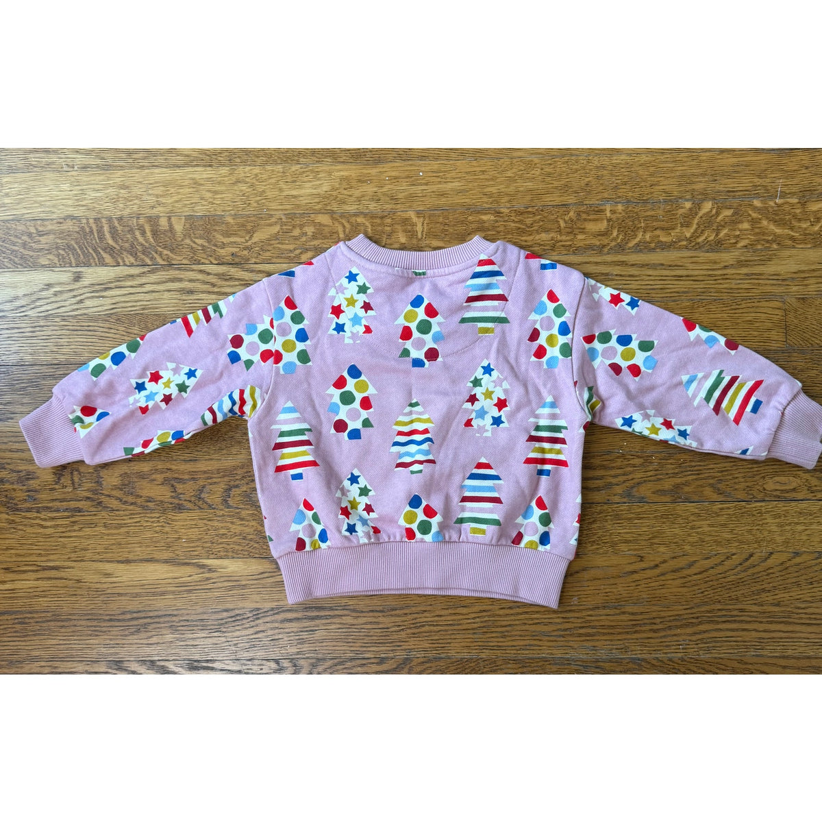 Mini Boden Girls' Dotted Christmas Tree Sweatshirt Size 2-3