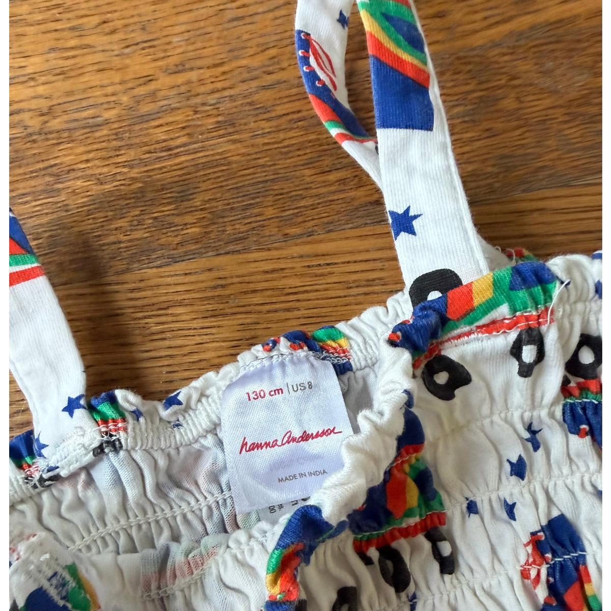 Hanna Andersson Girls' Smocked Rollerskates Dress Size 8