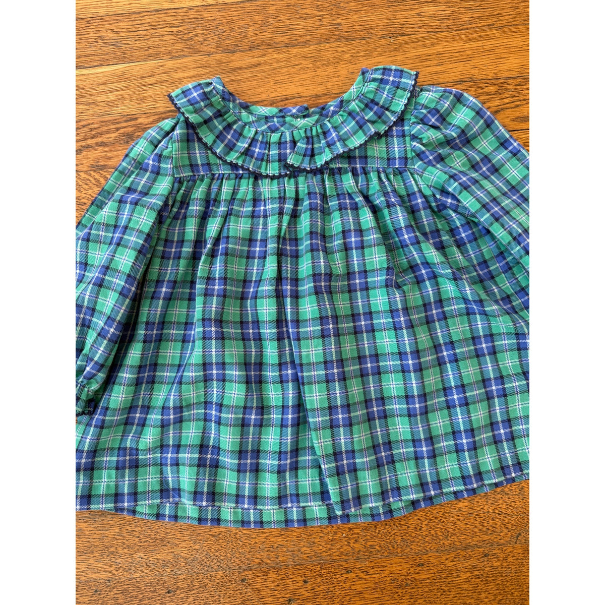 Shrimp & Grits Girls' Plaid Collared Blouse Size 18 Months