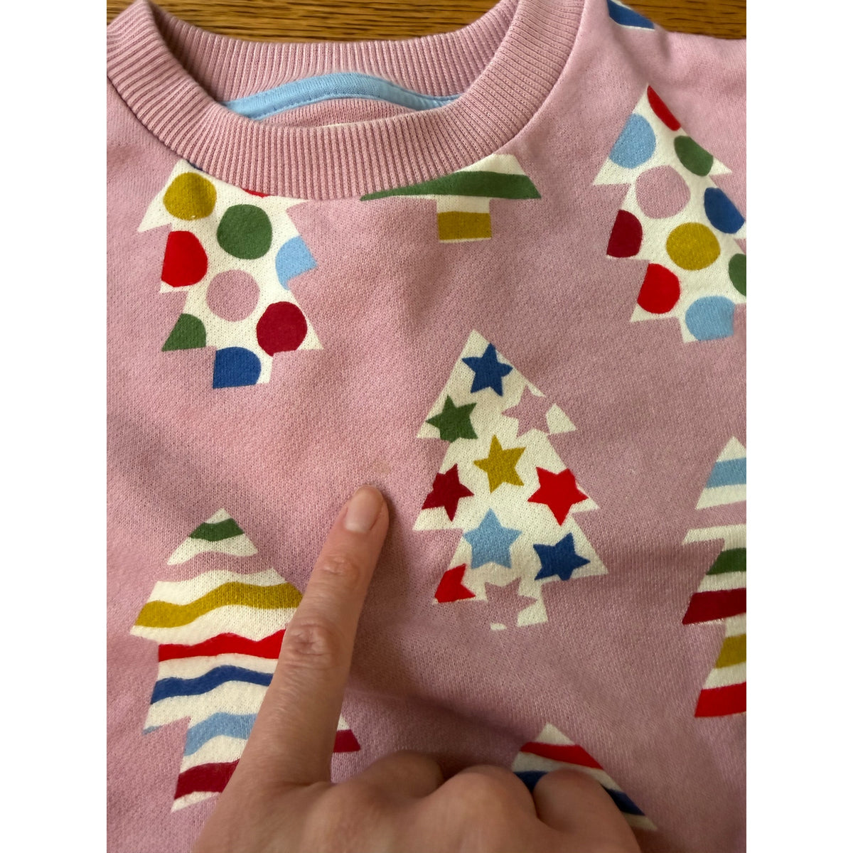 Mini Boden Girls' Dotted Christmas Tree Sweatshirt Size 2-3