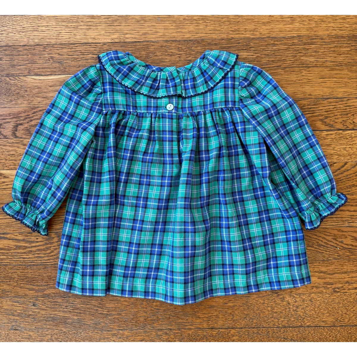 Shrimp & Grits Girls' Plaid Collared Blouse Size 18 Months